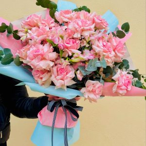 buchet pink rose flowers