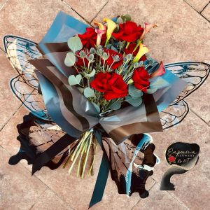 buchet trandafiri butterfly