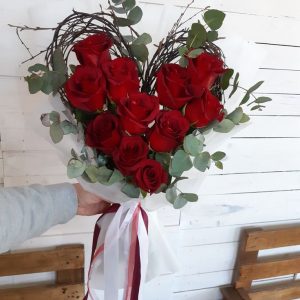 rose love buchet inimioara